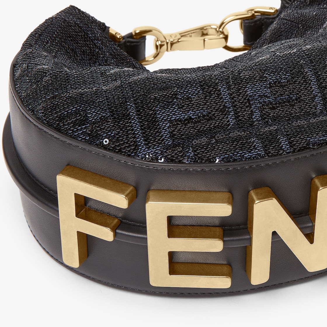 FENDI Fendigraphy Mini Blue and black FF sequin mini-bag - Image 2